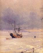 Ivan Aivazovsky Frozen Bosphorus Under Snow oil